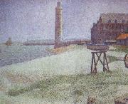 Georges Seurat The Lighthouse at Honfleur painting